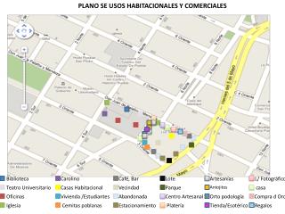 PLANO SE USOS HABITACIONALES Y COMERCIALES