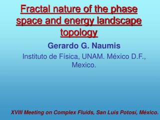 Fractal nature of the phase space and energy landscape topology