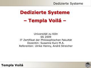 Universität zu Köln SS 2009 IT Zertifikat der Philosophischen Fakultät