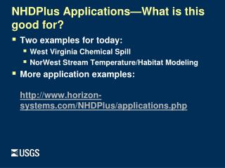 NHDPlus Applications—What is this good for?