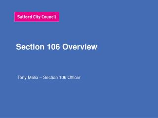 Section 106 Overview