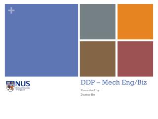 DDP – Mech Eng/Biz