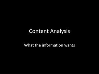 Content Analysis