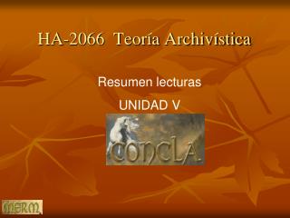 HA-2066  Teoría Archivística