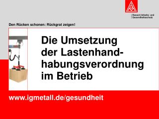 Den Rücken schonen: Rückgrat zeigen!
