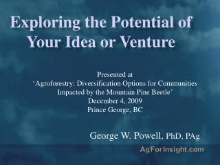 Exploring the Potential of Your Idea or Venture