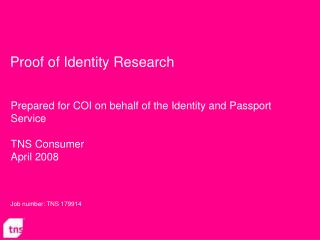 Proof of Identity Research