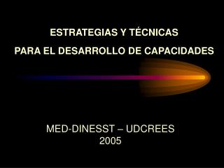 MED-DINESST – UDCREES 2005