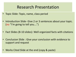 Research Presentation