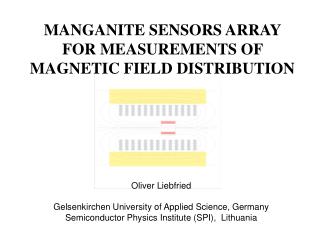 MANGANITE SENSORS ARRAY FOR MEASUREMENTS OF MAGNETIC FIELD DISTRIBUTION