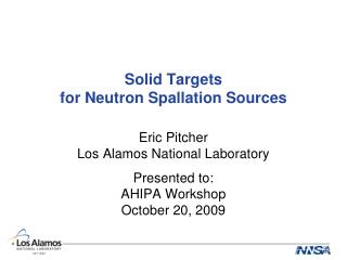 Solid Targets for Neutron Spallation Sources