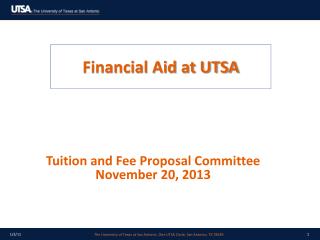 Financial Aid at UTSA
