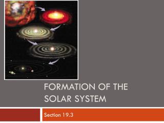 Formation of the Solar system