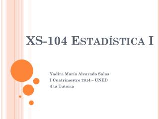 XS-104 Estadística I