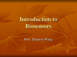 Introduction to Biosensors