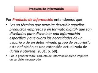 Producto de información