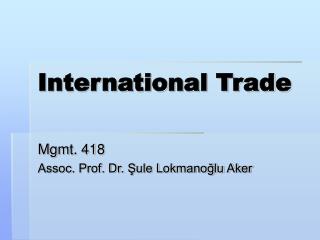 International Trade