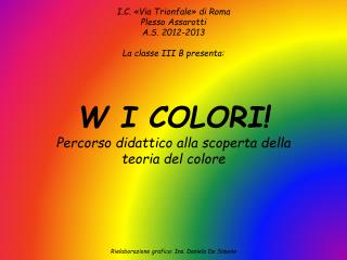 I.C. «Via Trionfale» di Roma Plesso Assarotti A.S. 2012-2013 La classe III B presenta: