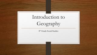 Introduction to Geography