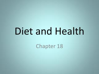 Diet and Health