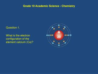 Grade 10 Academic Science - Chemistry