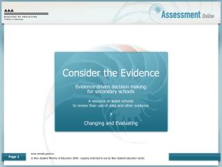 Consider the Evidence