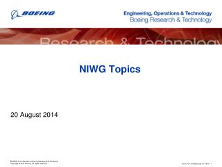 NIWG Topics