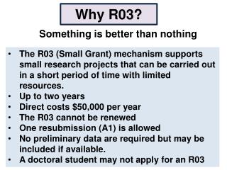 Why R03?