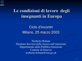 Le condizioni di lavoro degli insegnanti in Europa