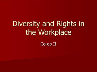 Diversity and Rights in the Workplace