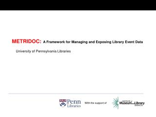 METRIDOC: A Framework for Managing and Exposing Library Event Data