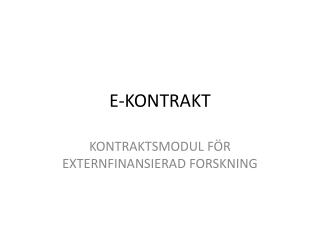 E-KONTRAKT