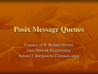 Posix Message Queues