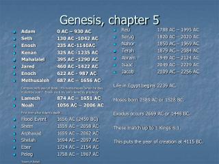 Genesis, chapter 5