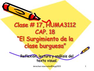Clase # 17, HUMA3112 CAP. 18 “El Surgimiento de la clase burguesa”