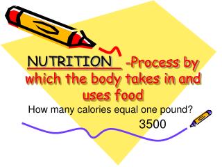 ___________ -Process by which the body takes in and uses food