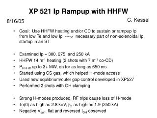XP 521 Ip Rampup with HHFW