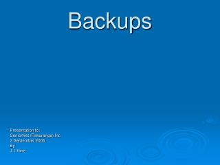 Backups