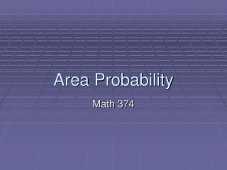 Area Probability