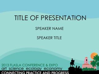TITLE OF PRESENTATION