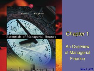 Chapter 1 An Overview of Managerial Finance