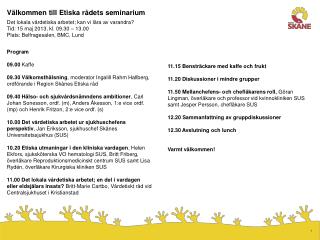 Välkommen till Etiska rådets seminarium