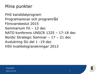 Mina punkter