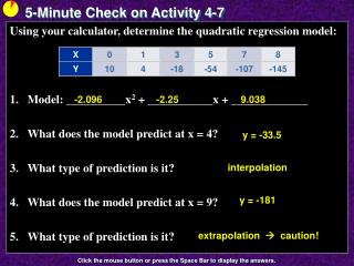 5-Minute Check on Activity 4-7