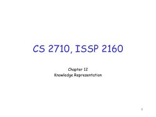 CS 2710, ISSP 2160