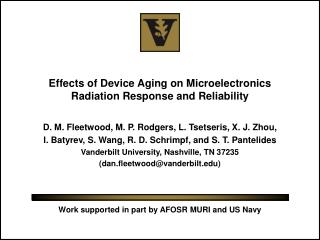 Effects of Device Aging on Microelectronics Radiation Response and Reliability
