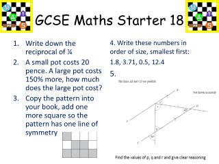 GCSE Maths Starter 18