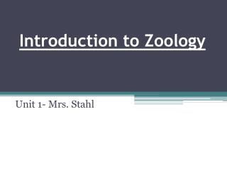 Introduction to Zoology