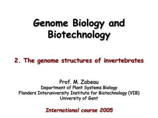 Genome Biology and Biotechnology