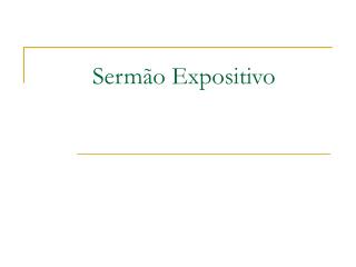 Sermão Expositivo